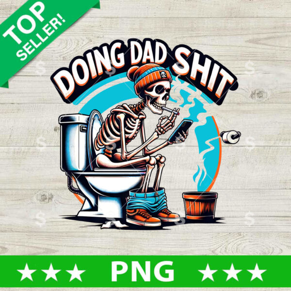 Doing Dad Shit Skeleton Dad Smoking PNG