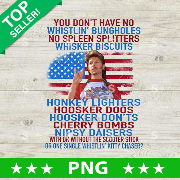 Joe Dirt's You Don't Have No Whistlin Bungholes PNG