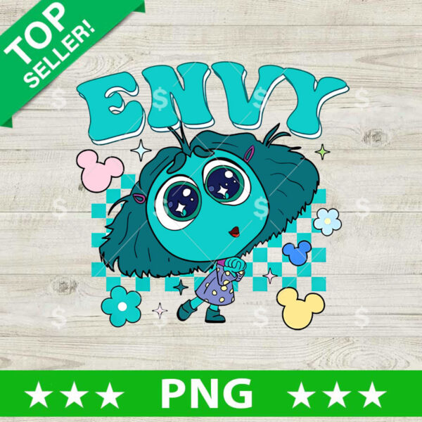 Envy Inside Out 2 PNG, Inside Out Pixar Movie Sublimation transfer PNG