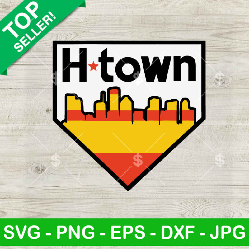 Htown Texas Skyline SVG, HTown Houston Texas Baseball SVG PNG Cut file cricut