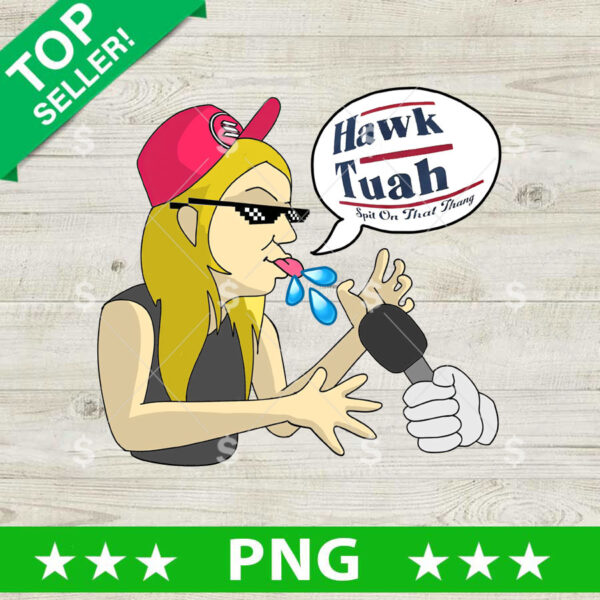 Hawk Tuah Spit On That Thang Cartoon PNG