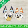 Bingo Bluey Heeler Face SVG