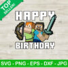 Minecraft Happy Birthday SVG