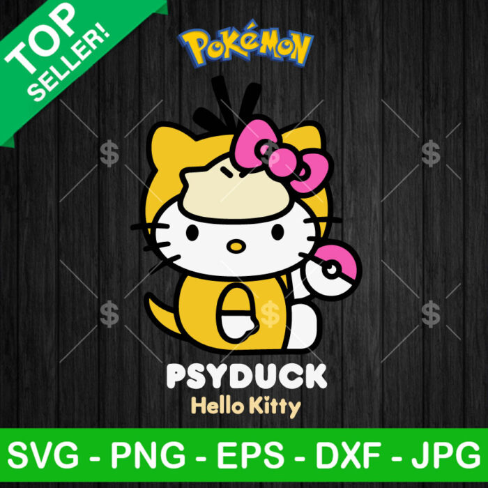 Psyduck Hello Kitty SVG