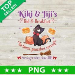 Kiki & Jiji's Bed and Breakfast PNG, Kiki's Delivery Service Ghibli Sublimation transfer PNG, Studio Ghibli Kiki's Delivery Service Breakfast PNG