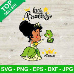 Chibi Little Tiana Princess SVG, Cute Tiana Princess SVG,  Chibi Disney Princess SVG PNG Cricut