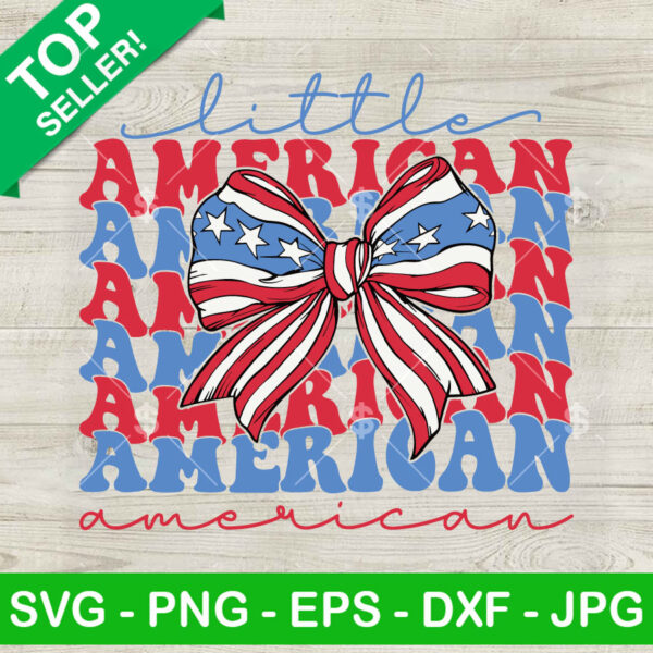 Little American Coquette Bow SVG, Independence Day SVG, America Bow SVG PNG DXF EPS