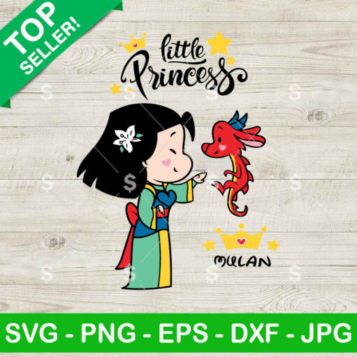 Chibi Little Mulan Princess Svg