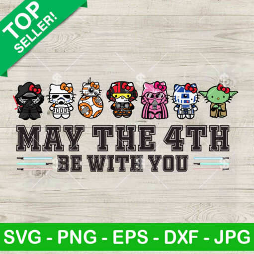 Hello Kitty May The 4Th Be With You Svg