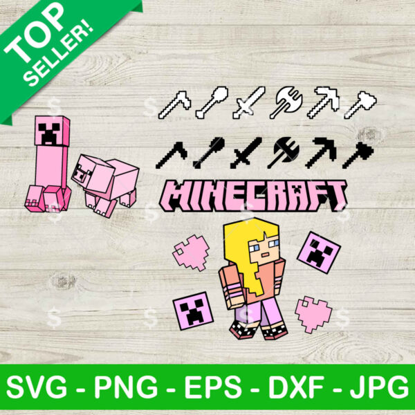 Minecraft Girl SVG Cricut, Minecraft Game Characters SVG Cricut