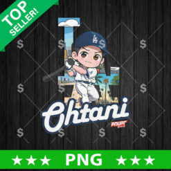 Ohtani LA Dodgers Chibi PNG, Ohtani Sublimation transfer PNG, Ohtani Los Angeles Dodgers PNG