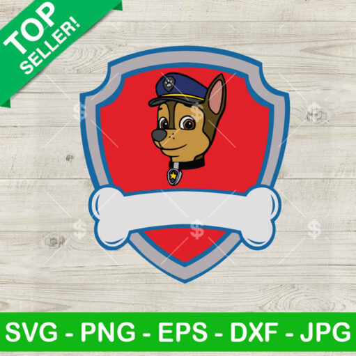 Chase Paw Patrol Badge Svg