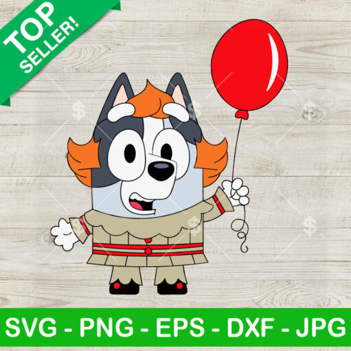 Muffin Bluey Pennywise Horror Svg