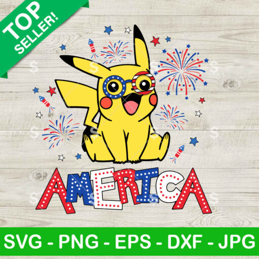 Pikachu America 4Th Of July Svg