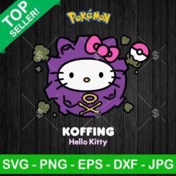 Hello Kitty Koffing Pokemon SVG, Pokemon SVG, Kitty Characters PNG DXF Cricut