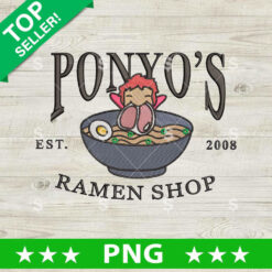 Ponyo's Ramen shop PNG, Ramen shop Sublimation transfer PNG, Ponyo's PNG
