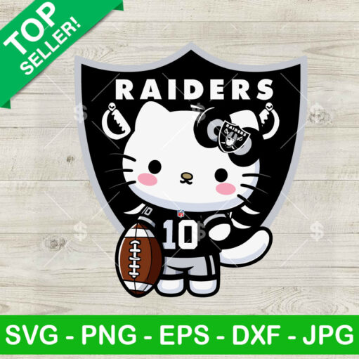 Hello Kitty Las Vegas Raiders Football Svg