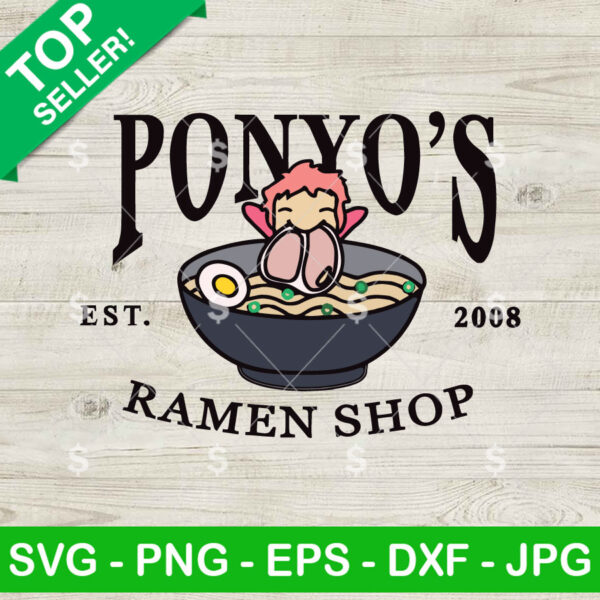 Ponyo's Ramen Shop EST 2008 SVG