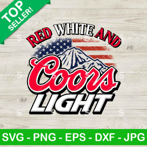 Red White And Coors Light SVG