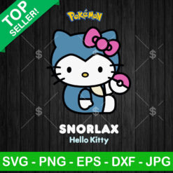 Hello Kitty Snorlax Pokemon SVG, Pokemon Ball SVG, Kitty Characters PNG DXF Cricut