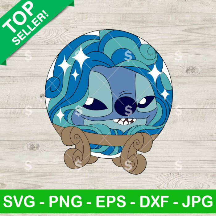 Stitch Haunted Mansion Crystal Ball SVG