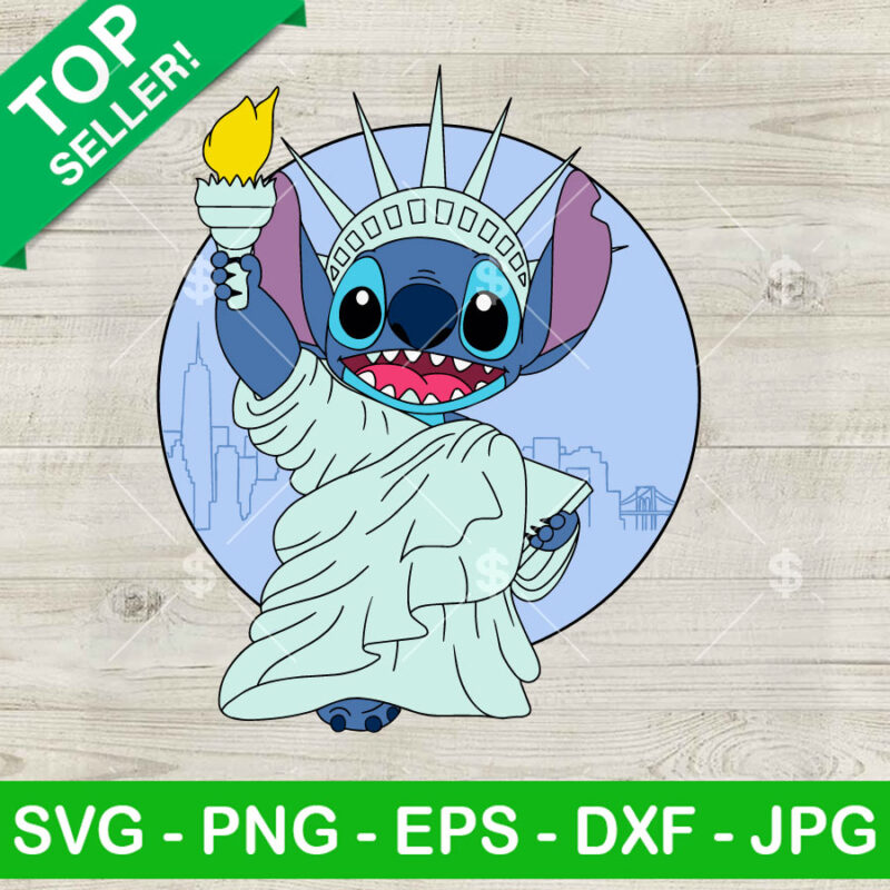 Stitch 4th Of July Liberty SVG
