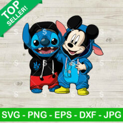 Stitch And Mickey Mouse Costume Suit SVG, Stitch Cosplay SVG, Stitch Friends SVG Cricut