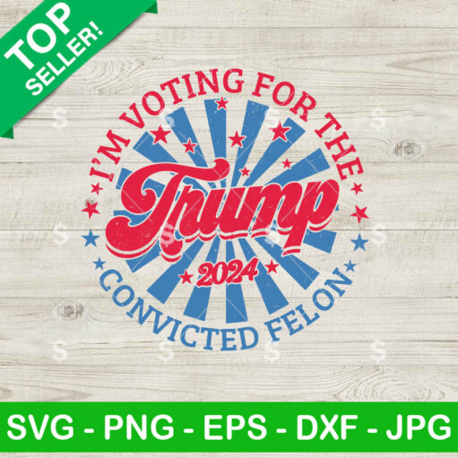 Retro I'm I'm Voting For The Trump SVG