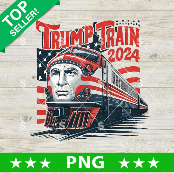 Trump Train 2024 Funny PNG