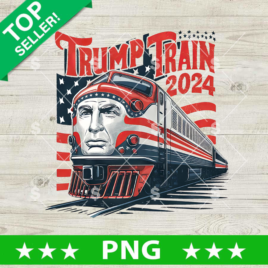 Trump Train 2024 Funny PNG, Trump Train Face Sublimation transfer PNG