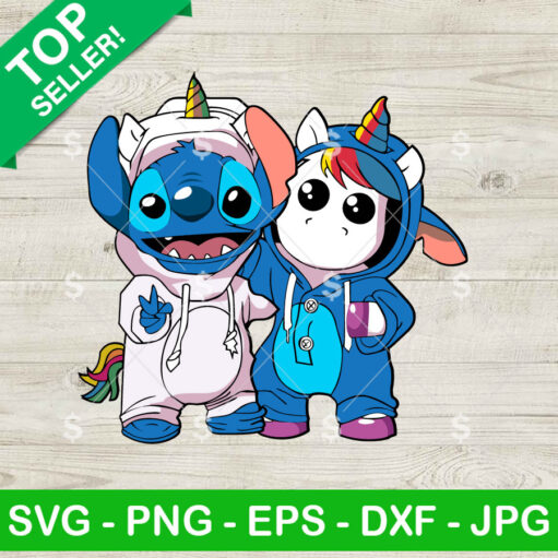 Stitch And Unicorn Cosplay Svg