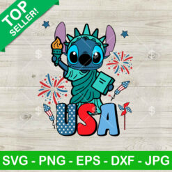 Stitch USA Statue Of Liberty SVG