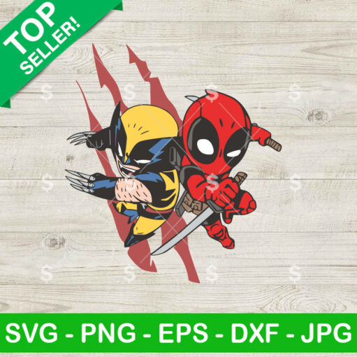 Deadpooh And Volverine Superhero Svg