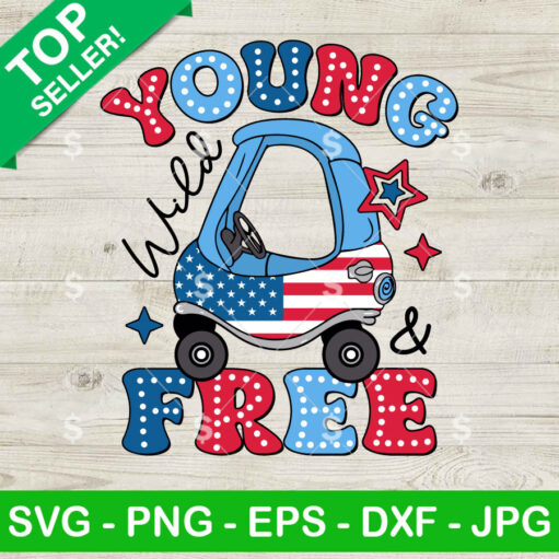 Young Wild And Free Kid Car SVG