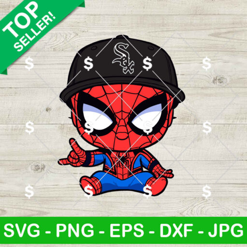 Baby Spiderman Chicago White Sox Baseball Svg