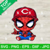 Baby Spiderman Cincinnati Reds Baseball SVG