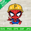 Baby Spiderman Pittsburgh Pirates Baseball SVG
