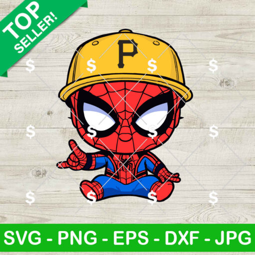 Baby Spiderman Pittsburgh Pirates Baseball Svg