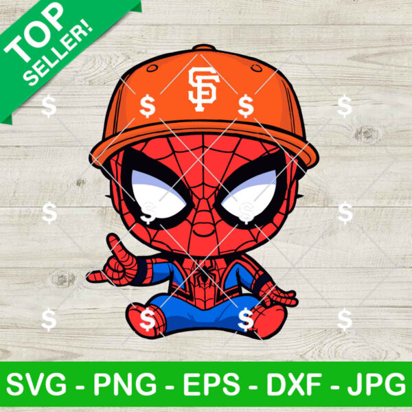 Baby Spiderman San Francisco Giants Baseball SVG