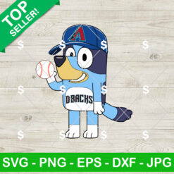Bluey Arizona Diamondbacks Baseball SVG