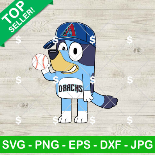 Bluey Arizona Diamondbacks Baseball SVG