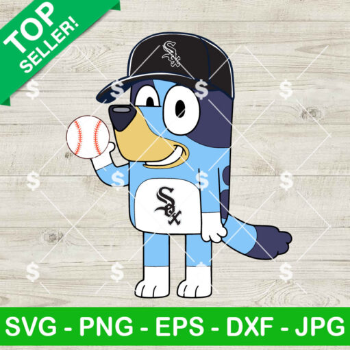 Bluey Chicago White Sox Baseball SVG