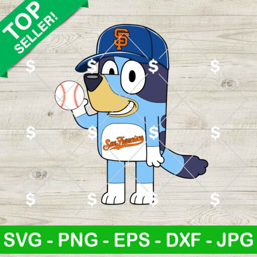 Bluey San Francisco Giants Baseball Svg