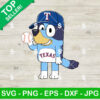 Bluey Texas Rangers Baseball MLB SVG