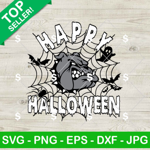 Georgia Bulldogs Halloween Spooky Spider Web Svg