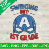 Captain America Swinging Into 1st Grade SVG