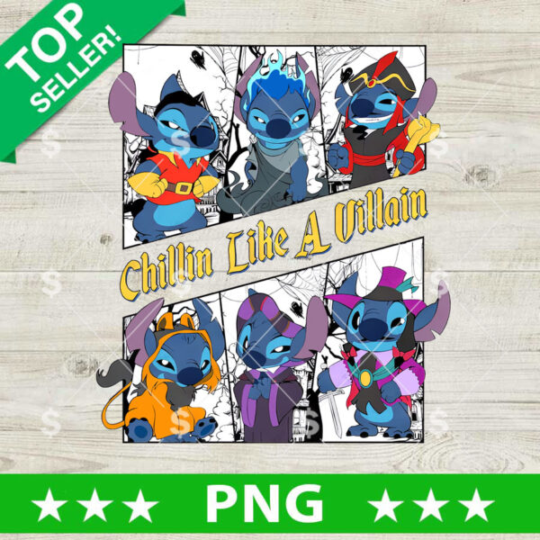 Chillin Like A Villain Stitch Disney PNG