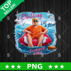 Chilling Like A Felon Summer 2024 PNG, Chilling Like A Felon Trump Sublimation transfer PNG