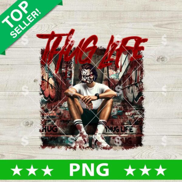 Chucky Horror Thug Life PNG, Chucky Halloween Sublimation PNG