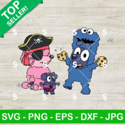 Coco And Jean Luc Bluey Pirate SVG